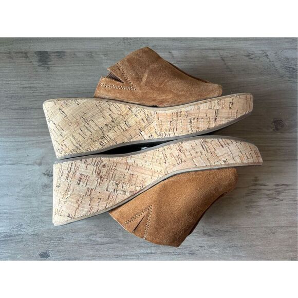 Sam Edelman Ranger Cork Wedge Suede Slip-on Sz 7 boho, Y2K, festival, Hippie, Co - Picture 4 of 9